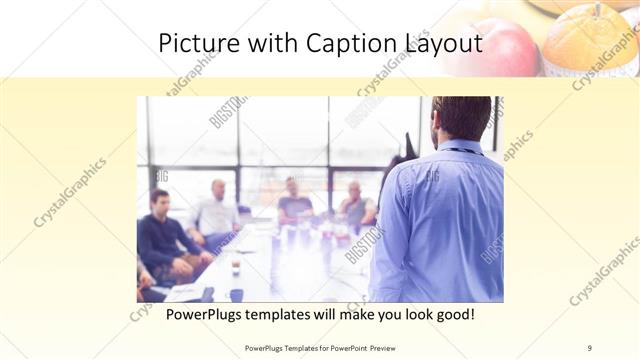 Picture with Caption presentation slide layout