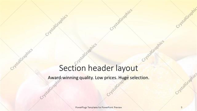 Section Header presentation slide layout