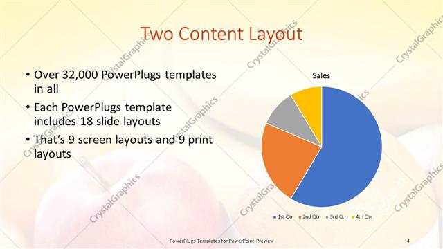 Two Content presentation slide layout