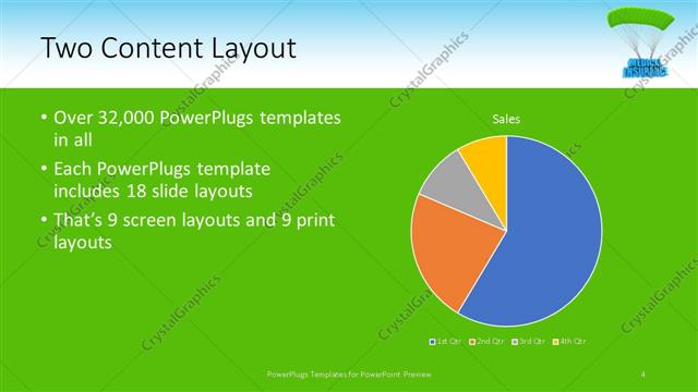 Two Content presentation slide layout