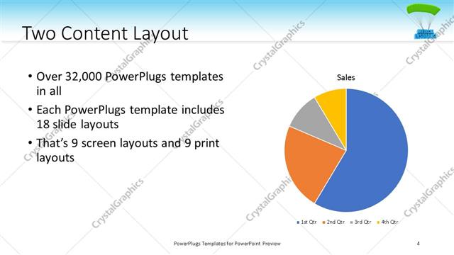 Two Content presentation slide layout