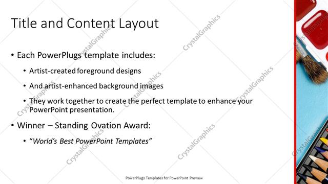 Title and Content presentation slide layout