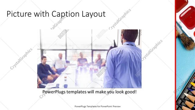 Picture with Caption presentation slide layout