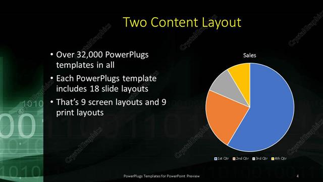 Two Content presentation slide layout