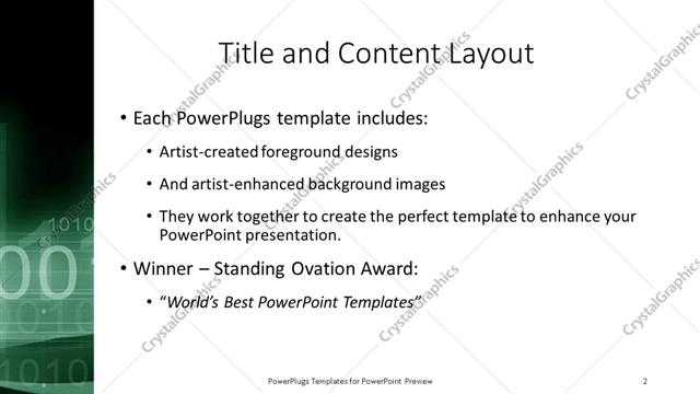 Title and Content presentation slide layout