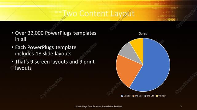 Two Content presentation slide layout
