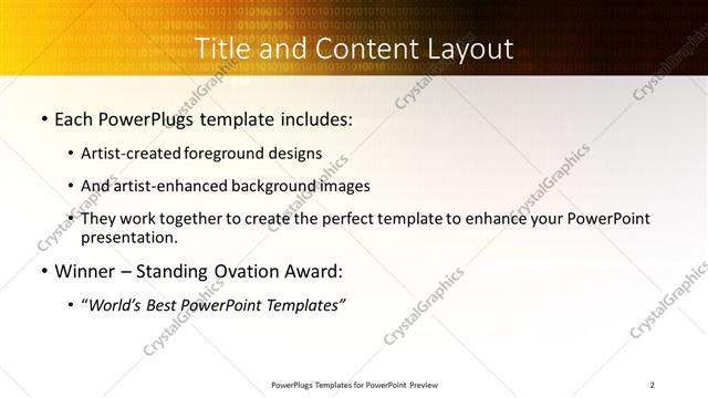 Title and Content presentation slide layout