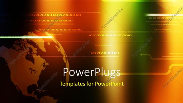 Preview This Beautiful Template for PowerPoint & Google Slides Digital background with binary numbers and earth globe 