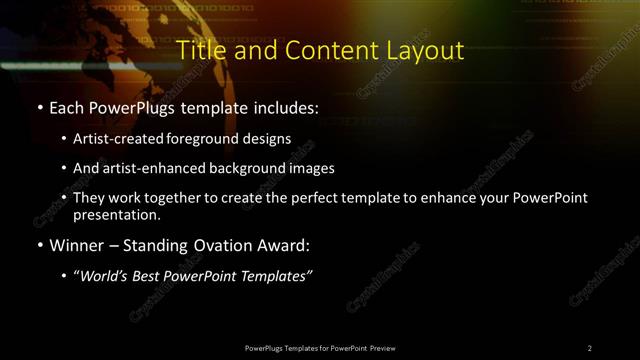 Title and Content presentation slide layout