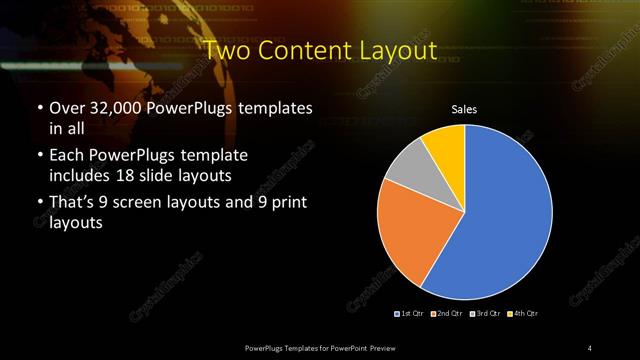 Two Content presentation slide layout