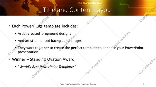 Title and Content presentation slide layout