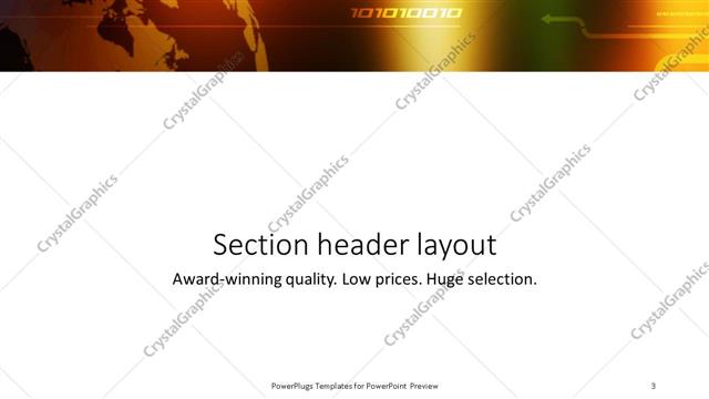 Section Header presentation slide layout