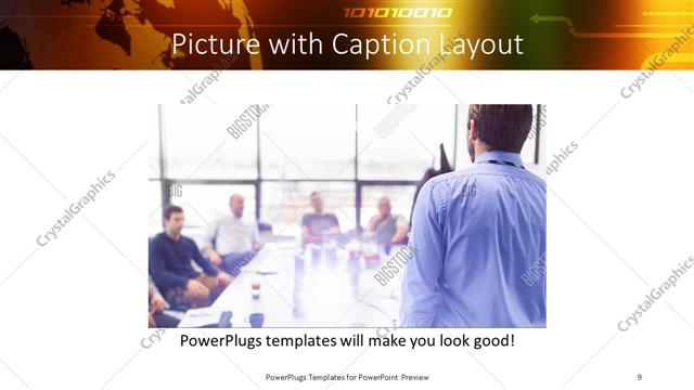 Picture with Caption presentation slide layout