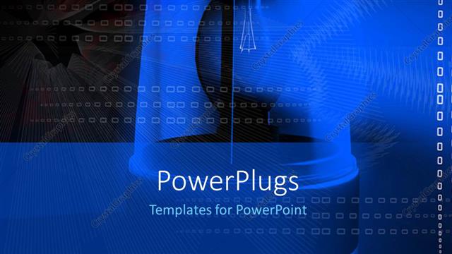  Presentation with light blue - Digital background with blue emergency police light