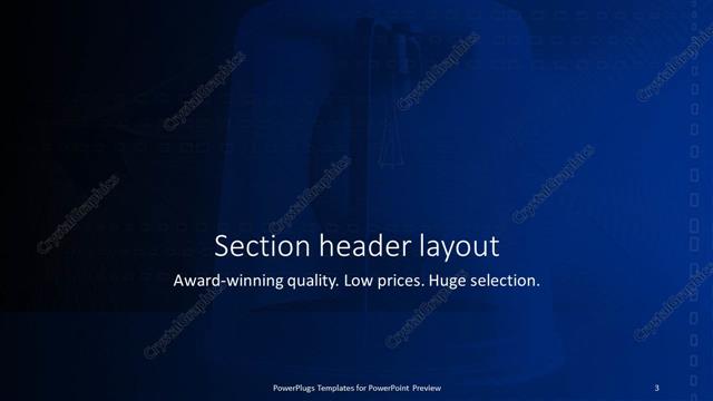 Section Header presentation slide layout