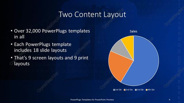 Two Content presentation slide layout