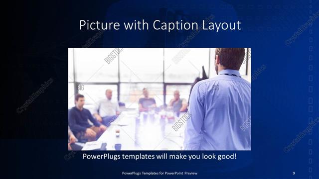 Picture with Caption presentation slide layout