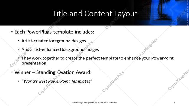 Title and Content presentation slide layout