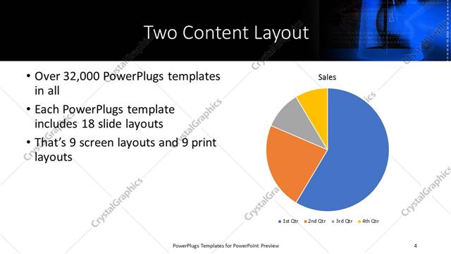 Two Content presentation slide layout