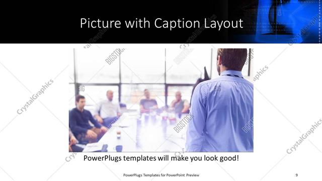Picture with Caption presentation slide layout