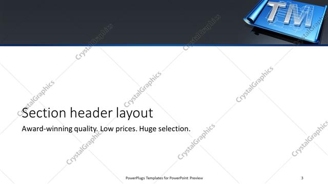 Section Header presentation slide layout