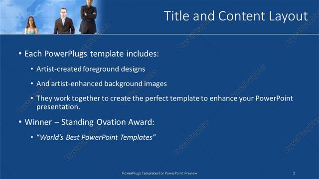 Title and Content presentation slide layout