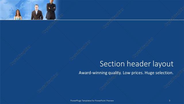 Section Header presentation slide layout