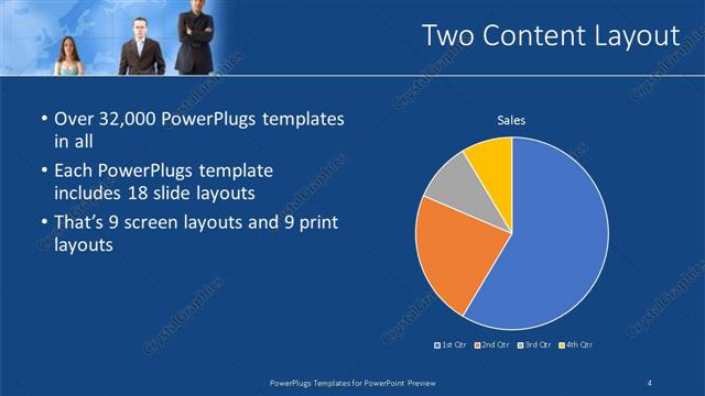 Two Content presentation slide layout