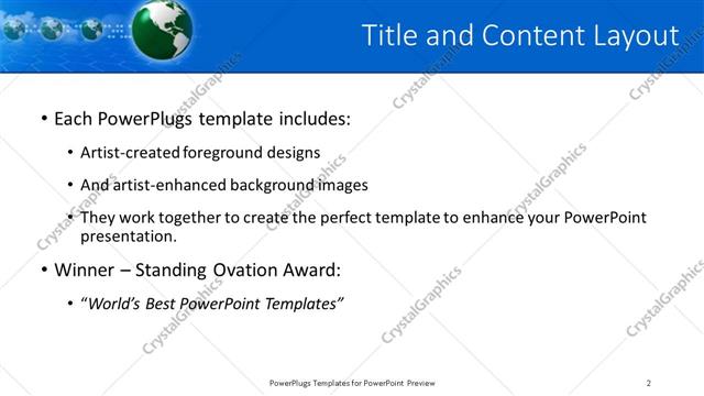 Title and Content presentation slide layout