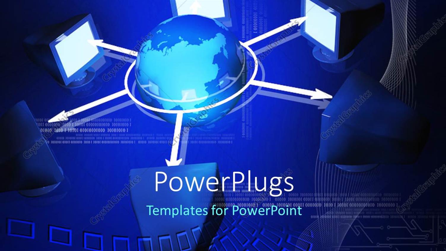 Featuring Digital Background with connection of Computers Around the Earth Globe  