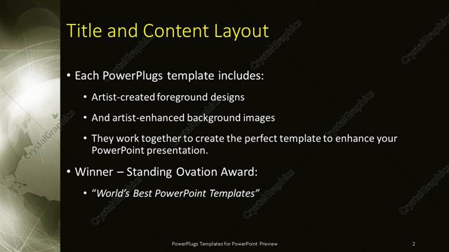Title and Content presentation slide layout