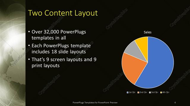 Two Content presentation slide layout