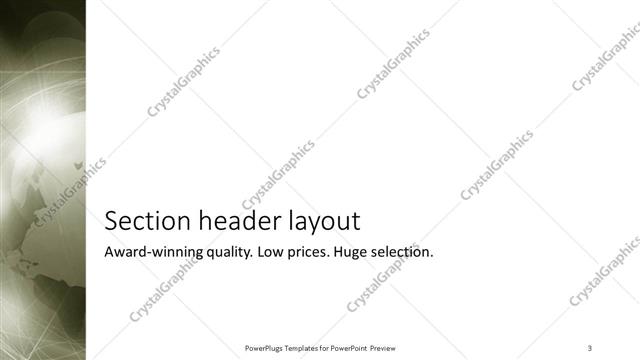 Section Header presentation slide layout