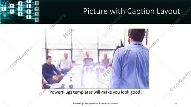 Picture with Caption presentation slide layout