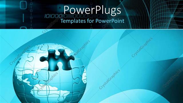  Presentation with jigsaw globe - Digital background with jigsaw globe on abstract surface?