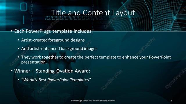Title and Content presentation slide layout