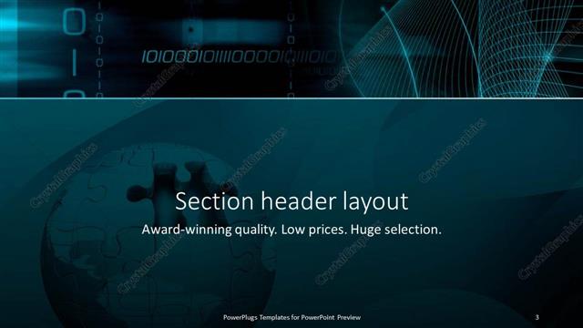 Section Header presentation slide layout
