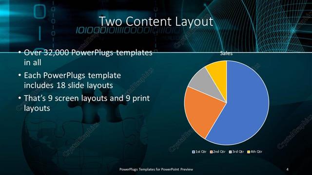 Two Content presentation slide layout