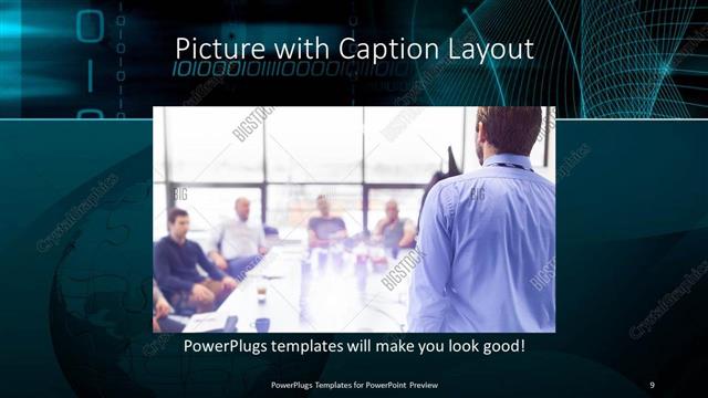 Picture with Caption presentation slide layout