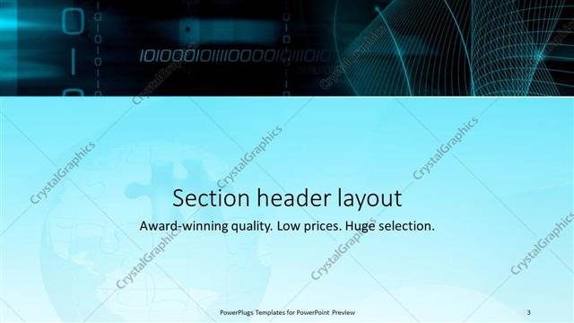 Section Header presentation slide layout