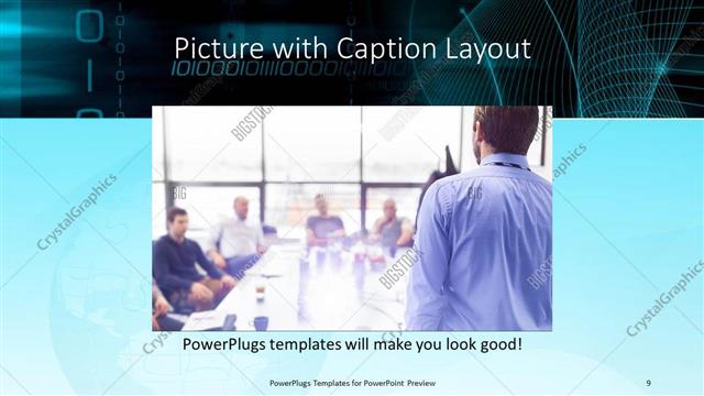 Picture with Caption presentation slide layout