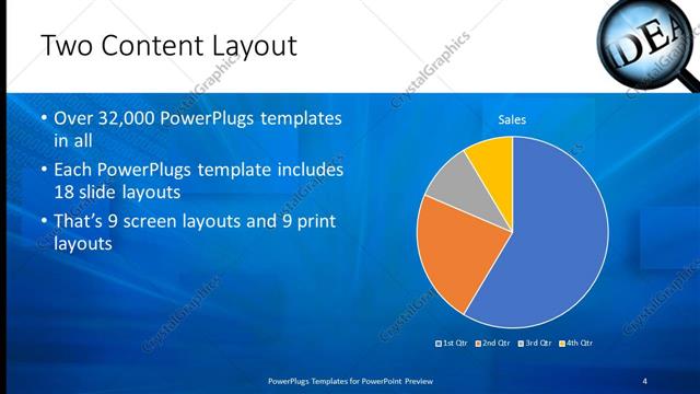 Two Content presentation slide layout