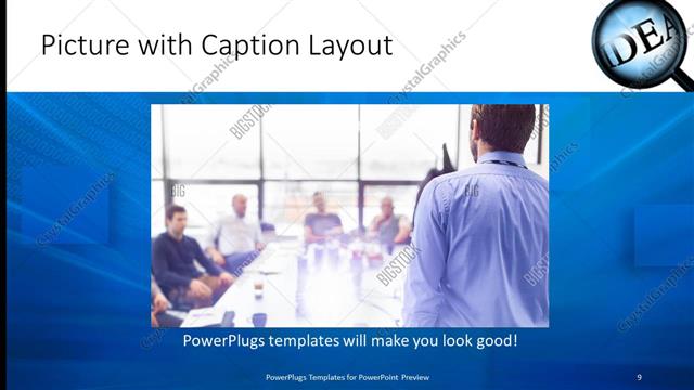 Picture with Caption presentation slide layout
