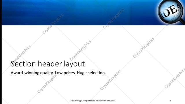 Section Header presentation slide layout