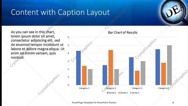 Content with Caption presentation slide layout