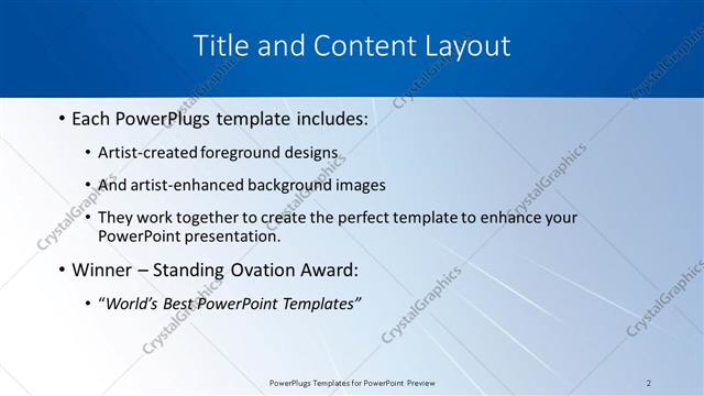 Title and Content presentation slide layout