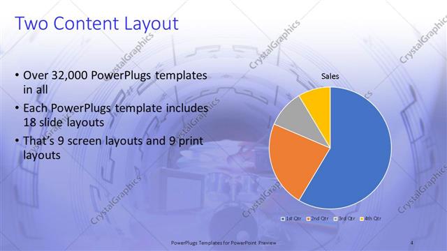 Two Content presentation slide layout