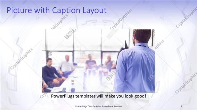Picture with Caption presentation slide layout
