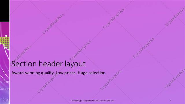 Section Header presentation slide layout