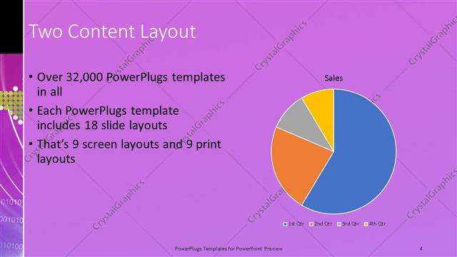 Two Content presentation slide layout